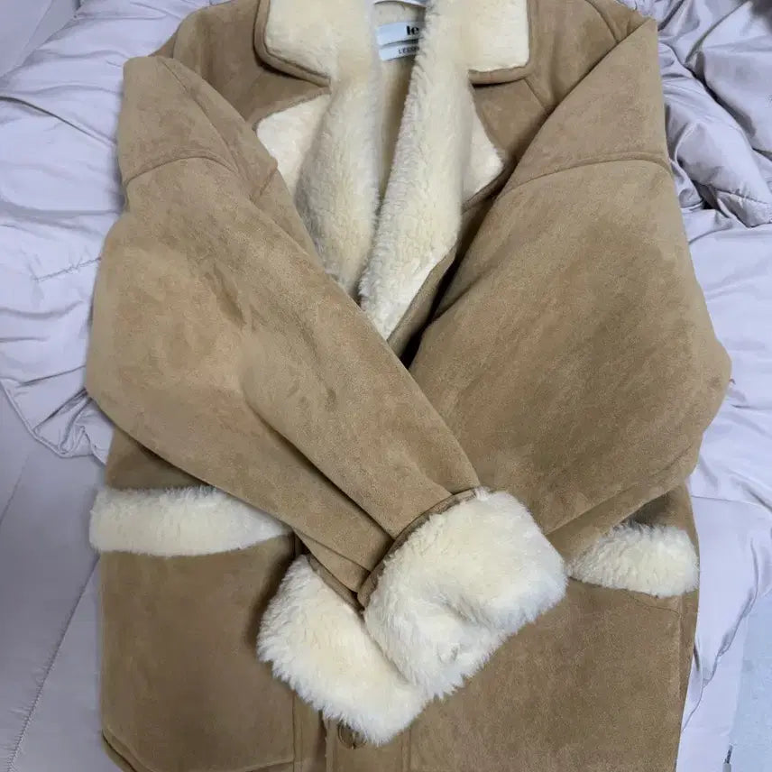 [BUNJANG] 르 Shearling Collar Mustang Jacket (Beige) / 르 shearling collar mustang jacket(beige)