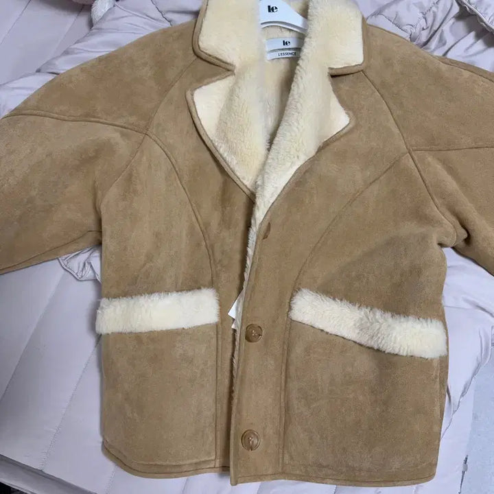 [BUNJANG] 르 Shearling Collar Mustang Jacket (Beige) / 르 shearling collar mustang jacket(beige)