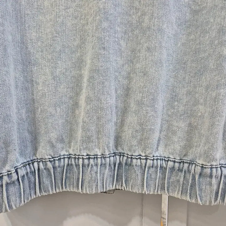 [BUNJANG] Egoist Denim Jacket / 에고이스트 반팔 크롭 데님 자켓