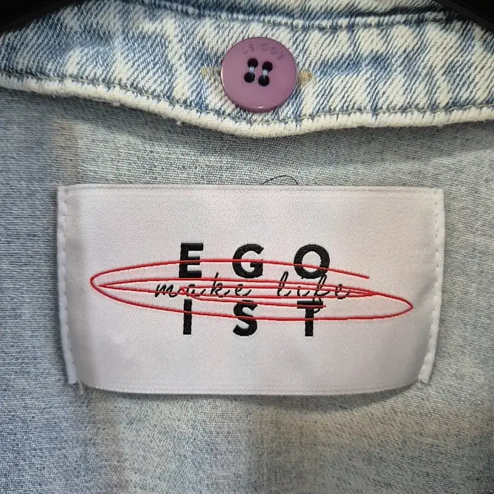 [BUNJANG] Egoist Denim Jacket / 에고이스트 반팔 크롭 데님 자켓