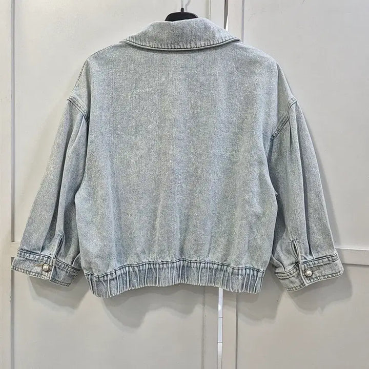 [BUNJANG] Egoist Denim Jacket / 에고이스트 반팔 크롭 데님 자켓