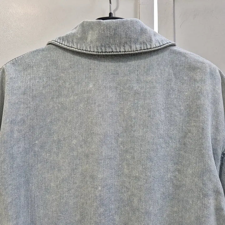 [BUNJANG] Egoist Denim Jacket / 에고이스트 반팔 크롭 데님 자켓