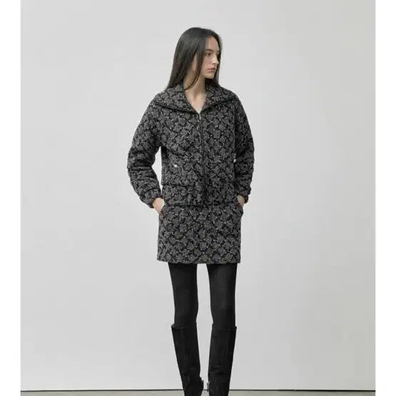 [BUNJANG] The Row Argyle Knit Bomber Jacket / 더로랑 아가일 니팅 봄버 자켓