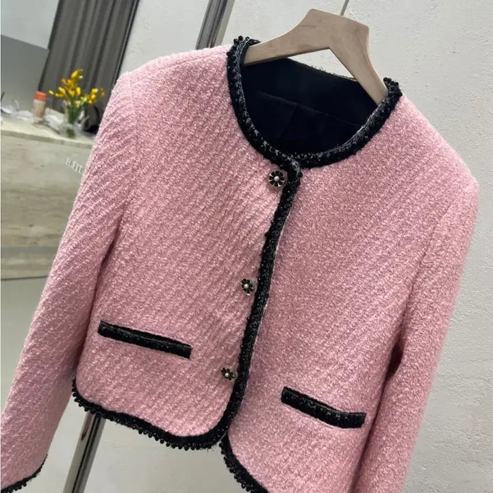 [BUNJANG] Pink Tweed Jacket / 수입의류 핑크 트위드 자켓