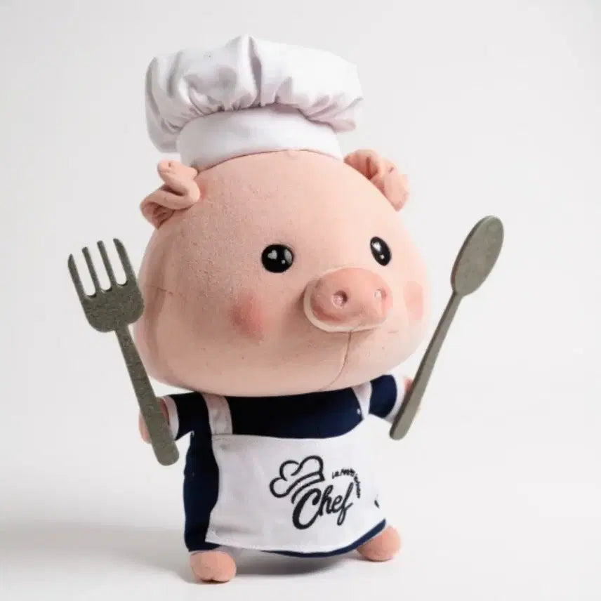 [BUNJANG] Baby Pig "Co-shong" Plush Doll &amp; Keyring / 아기돼지 요리사 꼬숑 인형&amp;키링