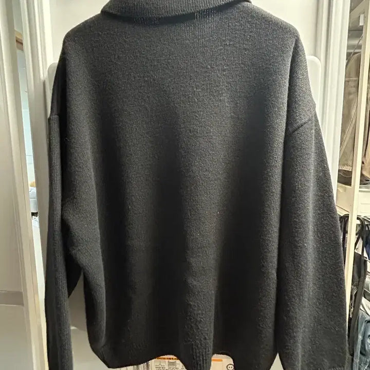 [BUNJANG] Coore Topfill Wool Collar Cardigan Black / 쿠어 탑필 울 칼라 가디건 블랙