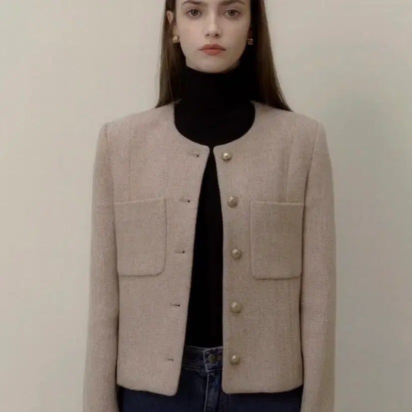 [BUNJANG] Archive J2U Home-spun Tweed Jacket / 아카이브제이투유 틸다 홈스펀 트위드 자켓