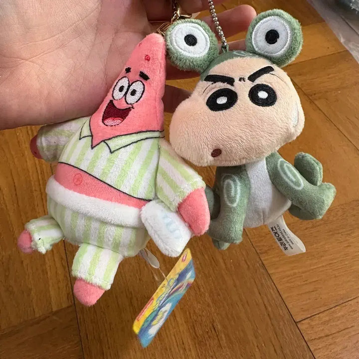 [SOLD OUT] [미사용 일괄] 짱구 스폰지밥 뚱이 인형 키링