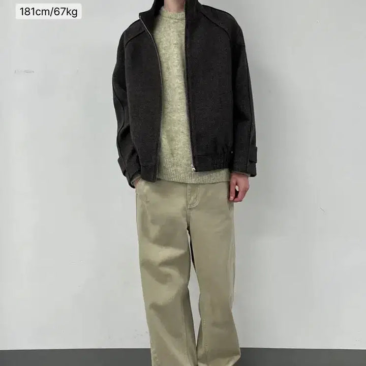 [BUNJANG] Fabrega Light Beige Panel Pants (Size 2) / 파브레가 라이트 베이지 패널 팬츠 2사이즈