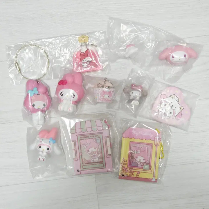 [BUNJANG] My Melody Bundle Set Acrylic Keyring &amp; Gacha Badges / 마이멜로디 일괄판매