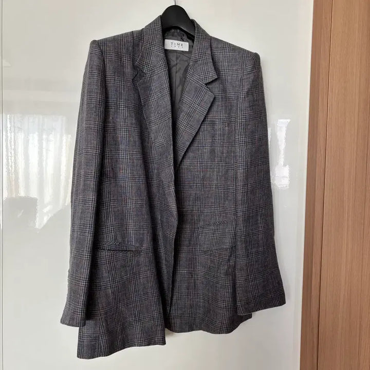[BUNJANG] TIME Italian Linen Blazer / TIME 타임 79만원대 메인 이태리 린넨 자켓 체크 결혼식 하객룩 출근