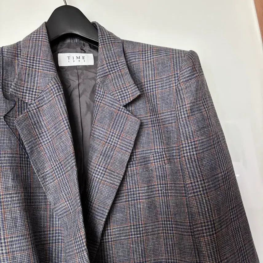 [BUNJANG] TIME Italian Linen Blazer / TIME 타임 79만원대 메인 이태리 린넨 자켓 체크 결혼식 하객룩 출근