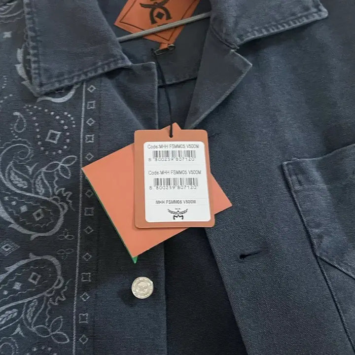 [BUNJANG] MCM x Kasina Paisley Pattern Denim Shirt / MCM x kasina 데님 셔츠