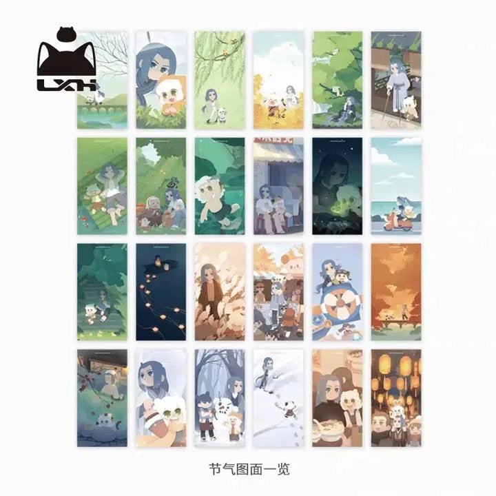 [BUNJANG] The Legend of Hei 2021 Solar Terms Postcard Set / 나소흑전기 2021년 24절기 엽서 포스트카드 세트 무한 우시엔 샤오헤이