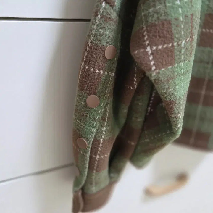 [BUNJANG] Khaki Brown Wool Knit Jacket / 카키브라운 모직 니트자켓