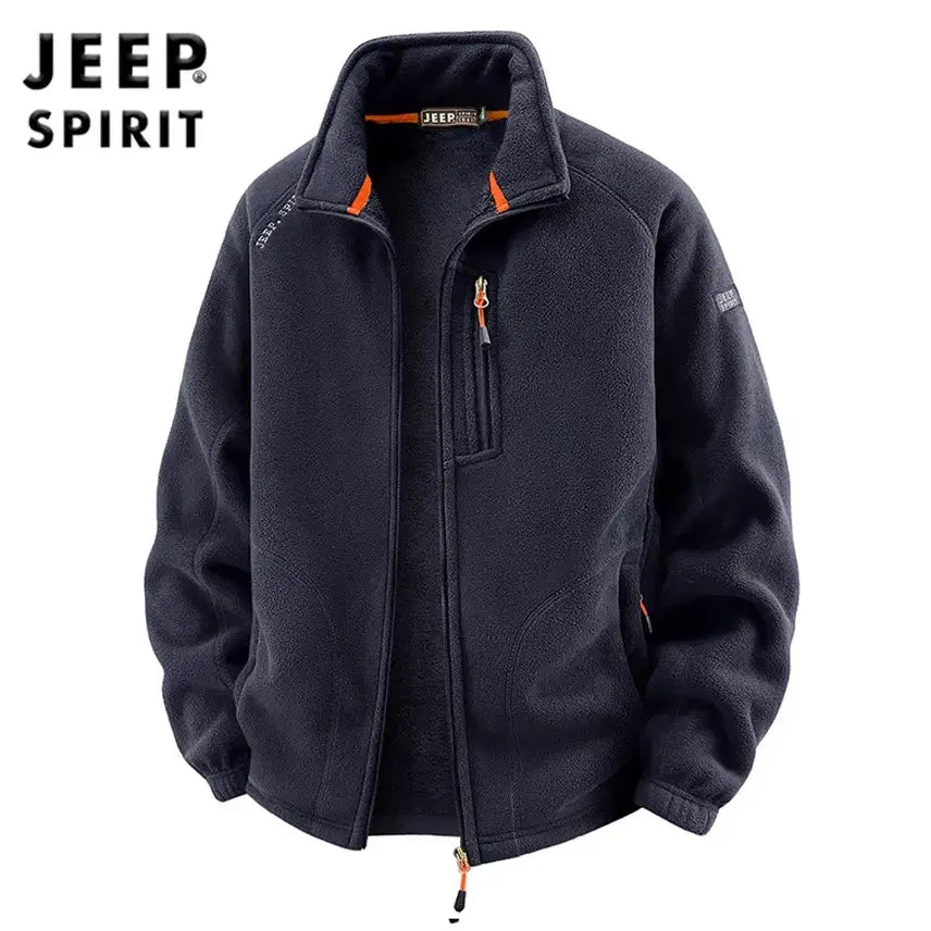 [BUNJANG] JEEP SPIRIT Fleece Zip-Up Jacket / JEEP SPIRIT 남성용 가을 겨울 점퍼 루즈핏 후리스 집업 자켓