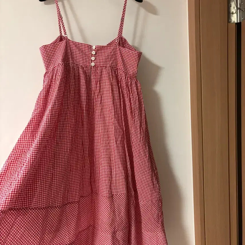 [BUNJANG] Polo Gingham Check Sleeveless Dress / 폴로 polo 고방체크 휴양지 휴가룩 뷔스티에 나시슬리브리스 민소매원피스