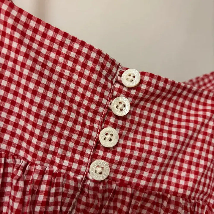 [BUNJANG] Polo Gingham Check Sleeveless Dress / 폴로 polo 고방체크 휴양지 휴가룩 뷔스티에 나시슬리브리스 민소매원피스