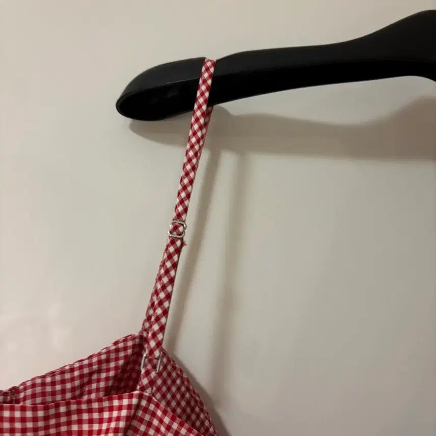 [BUNJANG] Polo Gingham Check Sleeveless Dress / 폴로 polo 고방체크 휴양지 휴가룩 뷔스티에 나시슬리브리스 민소매원피스