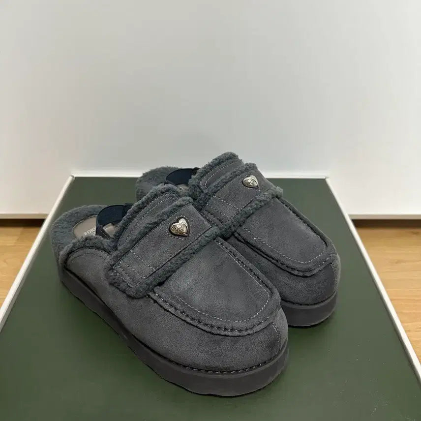 [BUNJANG] Fommel Camale Bow Fur Boots - Gray / 포멜카멜레 보우 퍼부츠 235mm