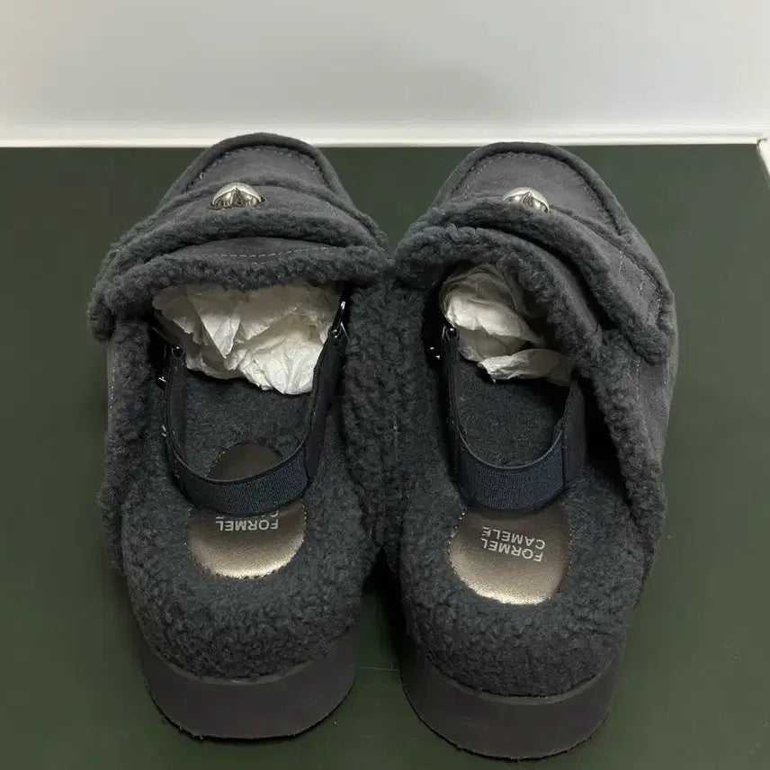 [BUNJANG] Fommel Camale Bow Fur Boots - Gray / 포멜카멜레 보우 퍼부츠 235mm