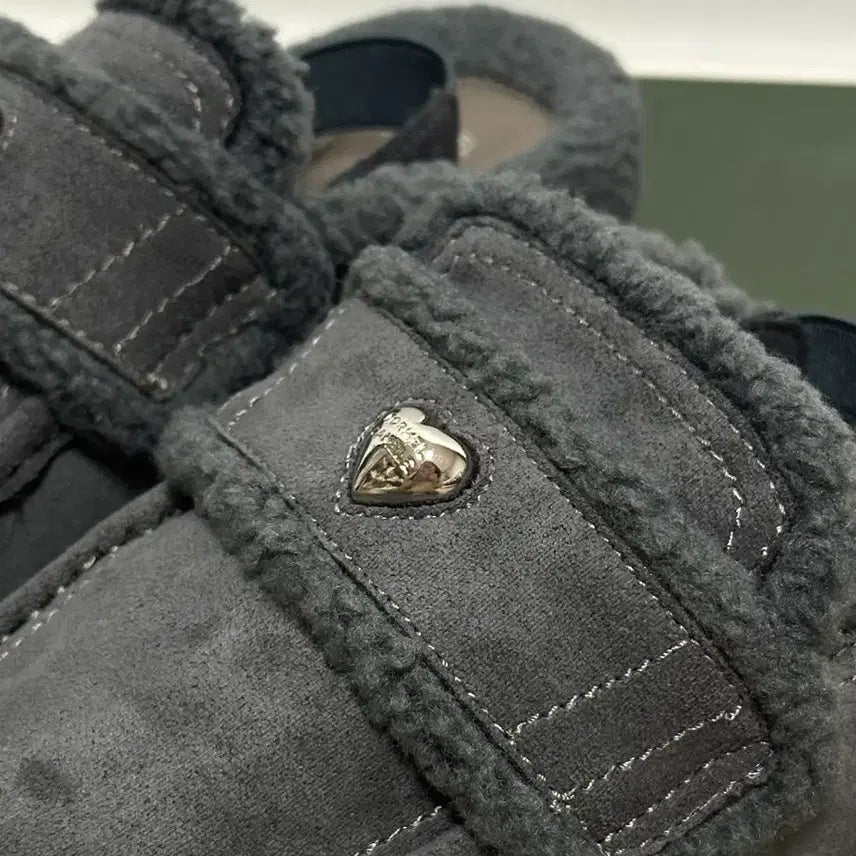 [BUNJANG] Fommel Camale Bow Fur Boots - Gray / 포멜카멜레 보우 퍼부츠 235mm