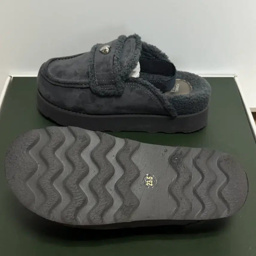 [BUNJANG] Fommel Camale Bow Fur Boots - Gray / 포멜카멜레 보우 퍼부츠 235mm