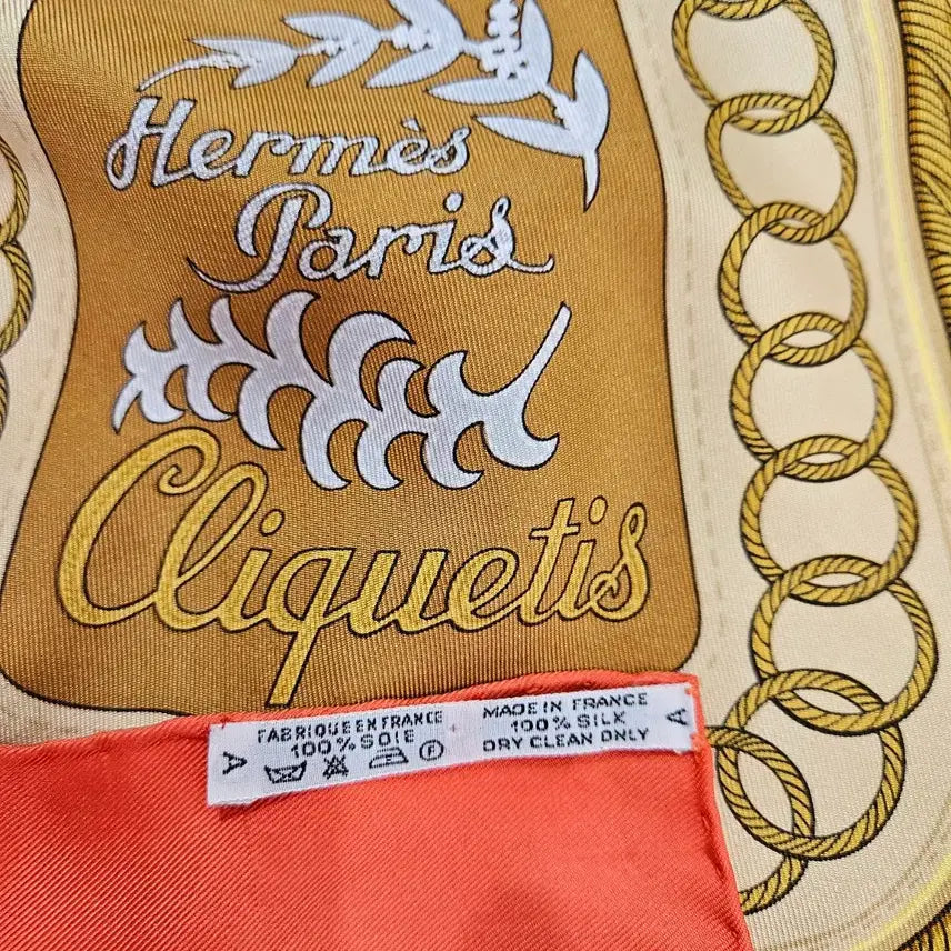 [BUNJANG] Hermes Cliquetis Silk Scarf Carre 90 / 에르메스(Hermes) 실크 빈티지스카프 까레 90