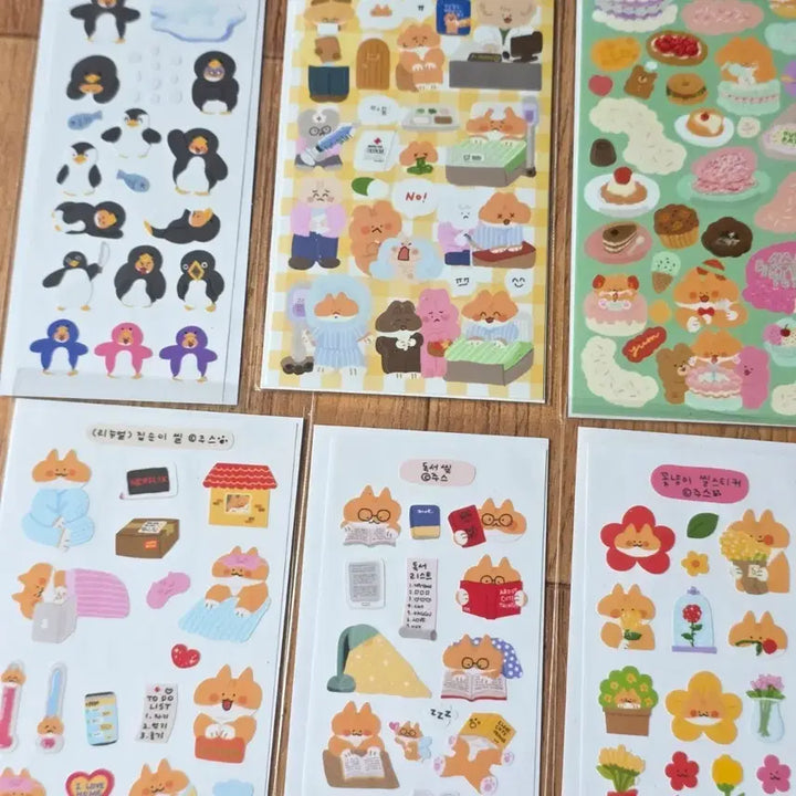 [BUNJANG] Juice Cat Character Sticker Set / 10,800>6천원판매!!주스님 귀여운고양이 캐릭터 인스 씰스티커