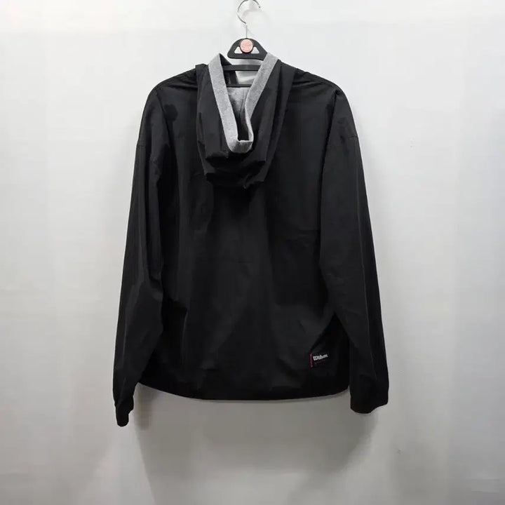 [BUNJANG] Wilson Black Windbreaker Hoodie Anorak / 0180 [윌슨] 블랙 바람막이 후드 아노락 M 공용