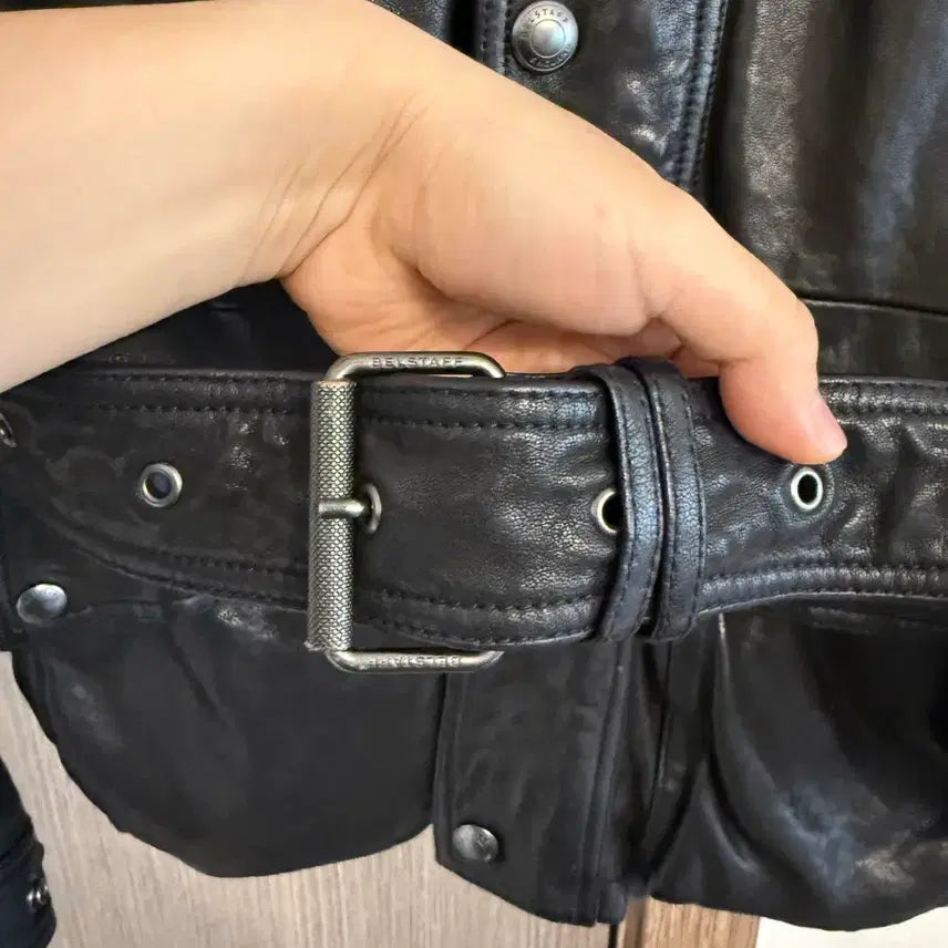 [BUNJANG] Belstaff Leather Jacket 46 / 벨스타프 블랙 레더자켓 46사이즈