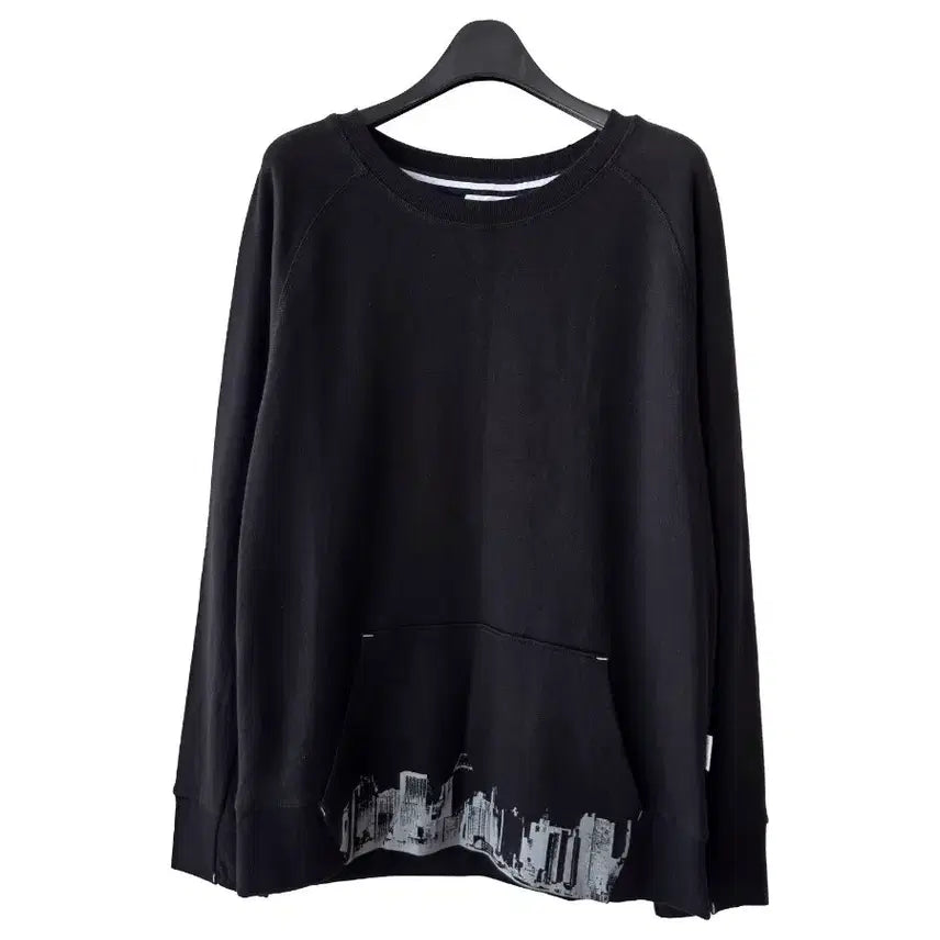 [SOLD OUT] 남녀공용)블랙 무늬 맨투맨 티셔츠/새제품