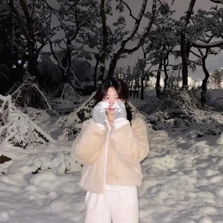 [BUNJANG] Molo Faux Fur Jacket Beige / 모로 molo 퍼자켓 베이지