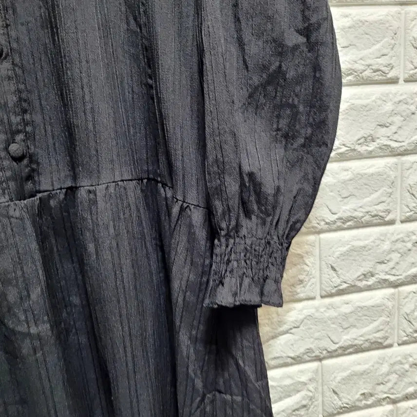 [BUNJANG] Black Collar Neck Long Dress / 검정색 카라넥 롱 원피스66