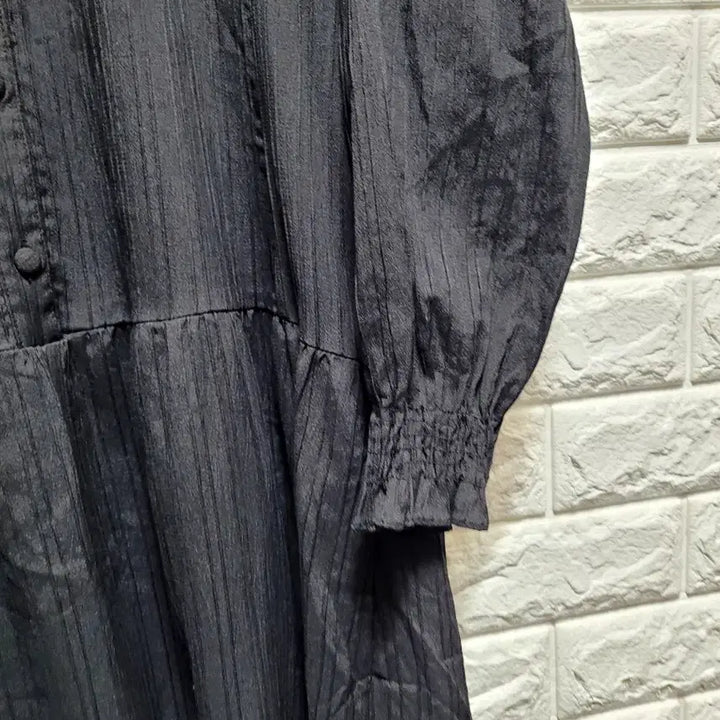 [BUNJANG] Black Collar Neck Long Dress / 검정색 카라넥 롱 원피스66