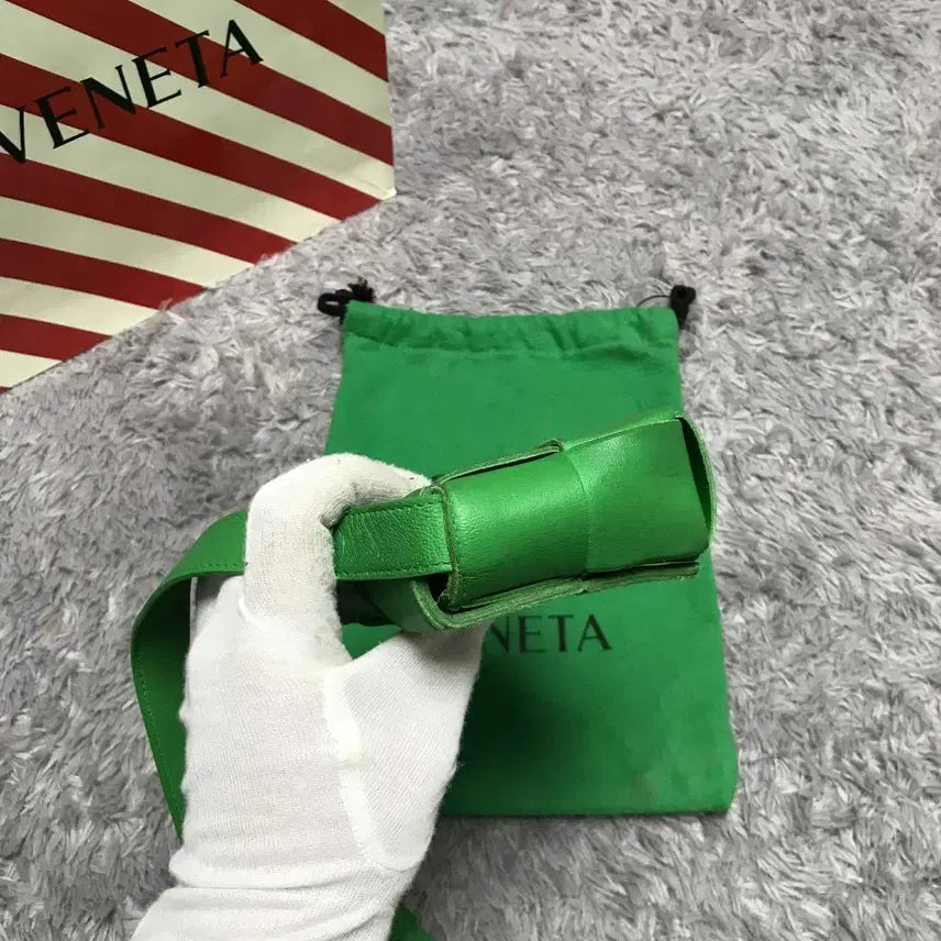 [BUNJANG] Closet Bottega Veneta Mini Cassette Bag - Green / {클로젯}[더스트 구성]보테가베네타 미니 카세트백 그린