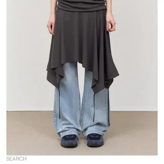 [BUNJANG] HIFIFNK Bell Skirt Gray Midi Skirt / HIFIFNK 벨 스커트 그레이 하이파이펑크 (택안뗀새것) 미디스커트