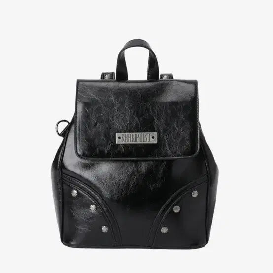 [BUNJANG] Black Backpack / 카키포인트 스터드 블랙 백팩