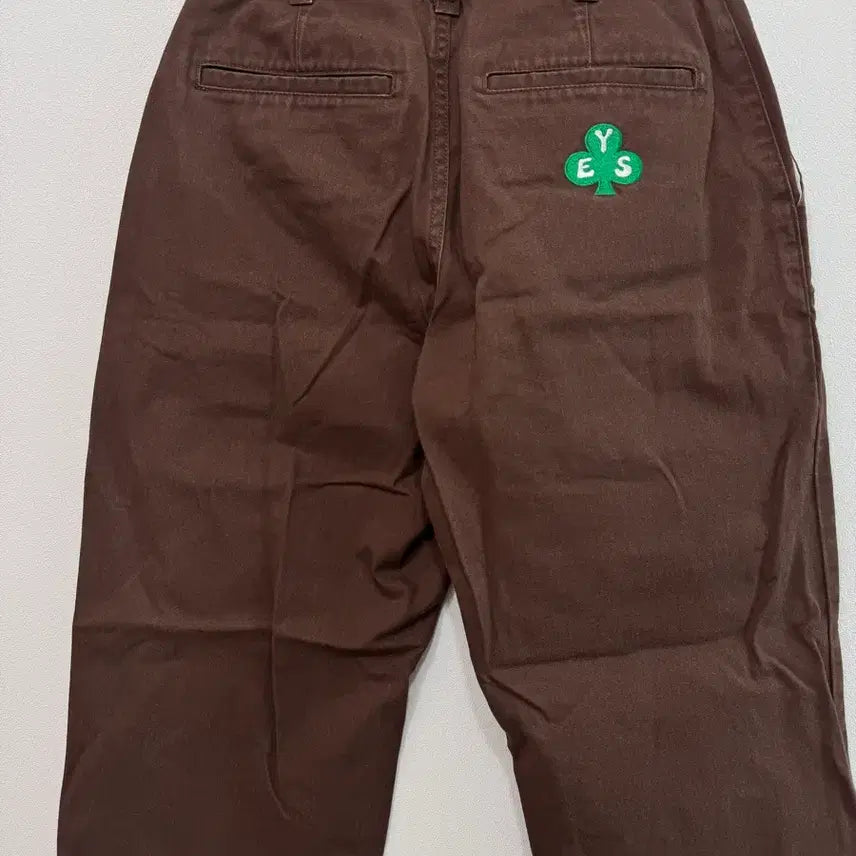 [BUNJANG] YESIC Niever Clover Brown Cotton Pants / 예스아이씨 네잎클로버 브라운 코튼팬츠