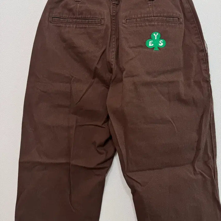 [BUNJANG] YESIC Niever Clover Brown Cotton Pants / 예스아이씨 네잎클로버 브라운 코튼팬츠