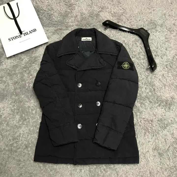 [BUNJANG] Stone Island Cotton Nylon Ripstop Down Pea Coat / {클로젯}[S][백화점판]스톤아일랜드 코튼 나일론 립스탑 다운 피코트