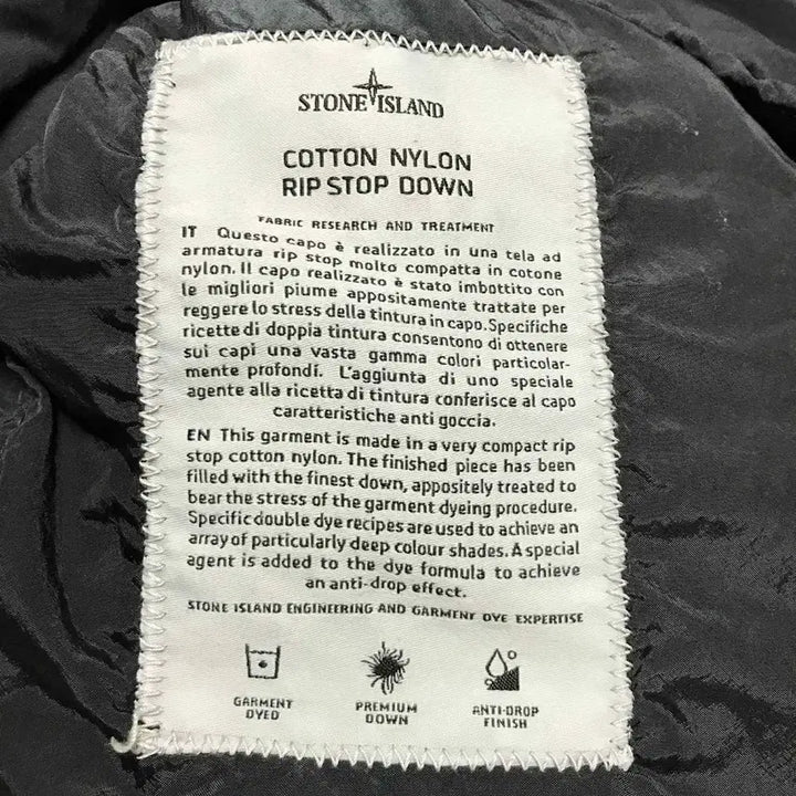 [BUNJANG] Stone Island Cotton Nylon Ripstop Down Pea Coat / {클로젯}[S][백화점판]스톤아일랜드 코튼 나일론 립스탑 다운 피코트