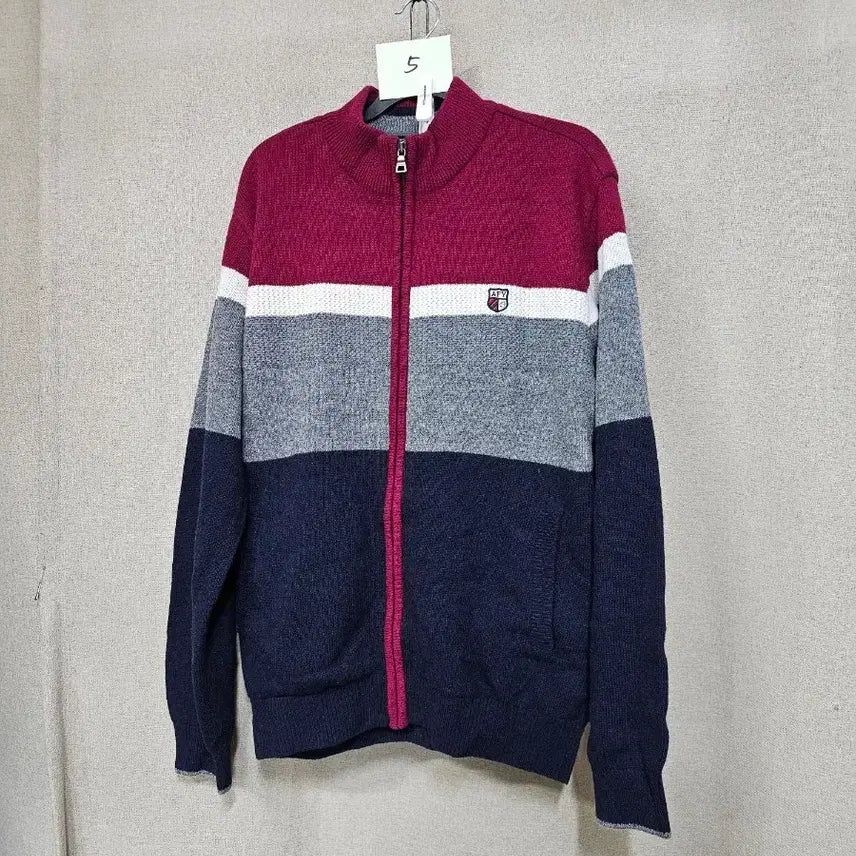 [BUNJANG] AFV Multicolor Knit Zip Up Cardigan / AFV 멀티컬러 니트 집업 가디건