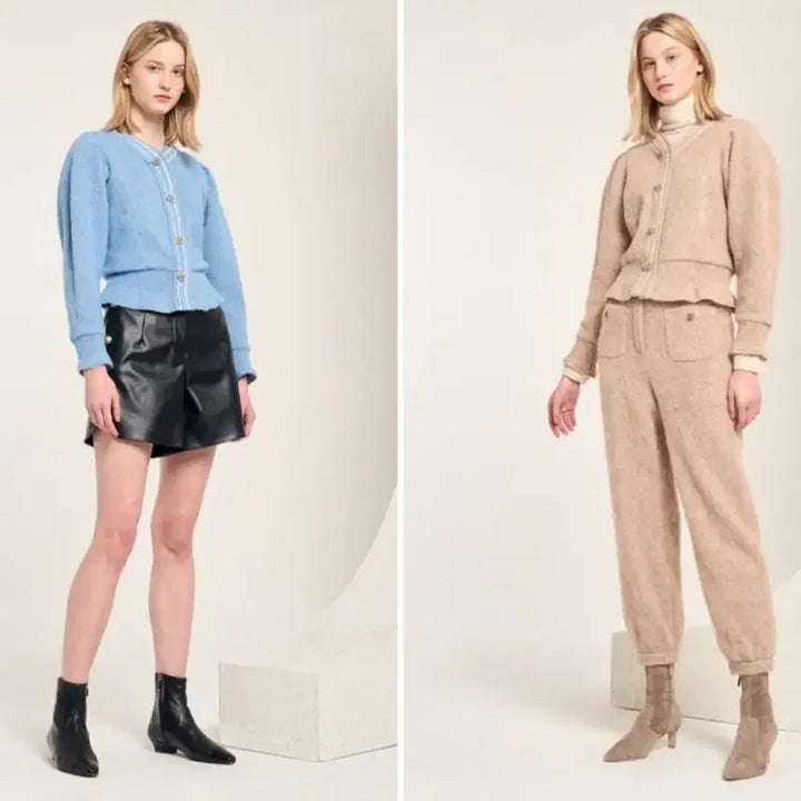 [BUNJANG] Hansem Mine Alpaca Blended Knit Jacket / 한섬마인 알파카 블렌디드 니트자켓