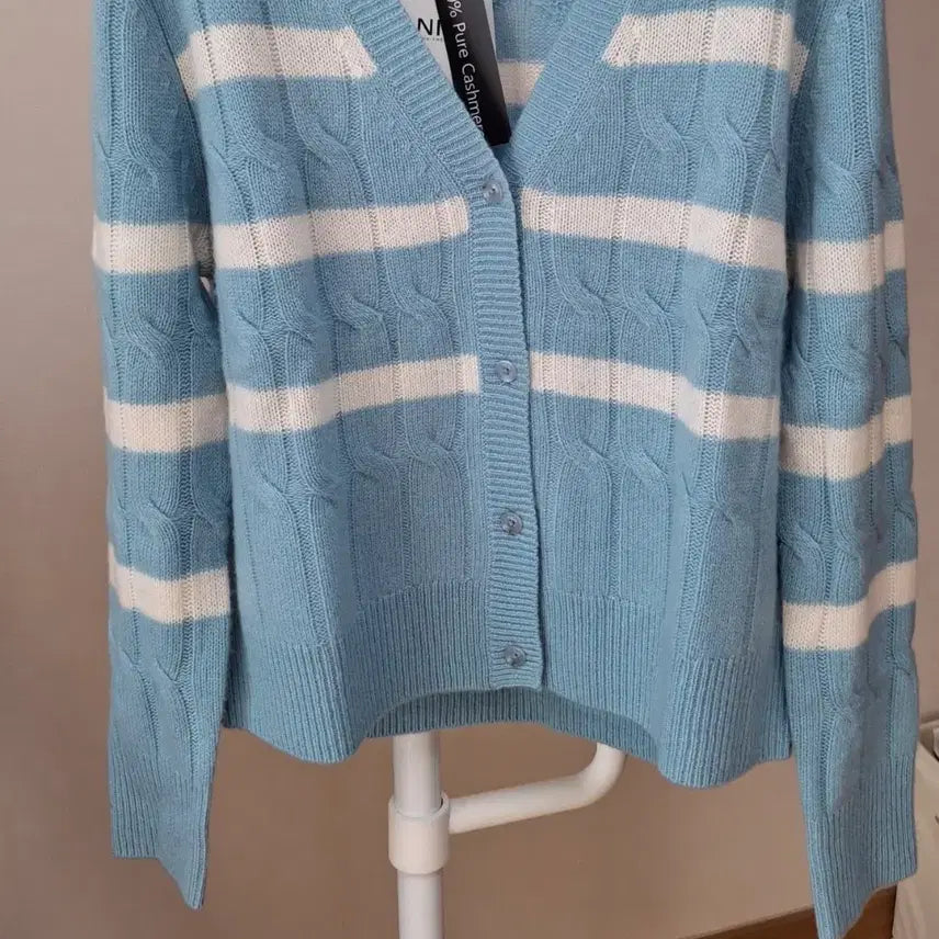 [BUNJANG] Cashmere 100% Striped Cardigan / 캐시미어100 스트라이프 가디건 새제품