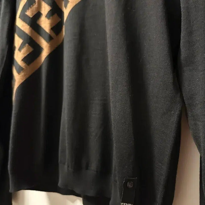 [BUNJANG] Fendi FF Logo Wool Knit Sweater / 새상품 급 (정품) 펜디 FF 사선 로고 울 니트 스웨터