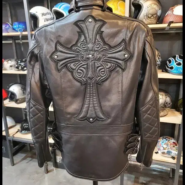 [BUNJANG] Leather Jacket / 십자가  양가죽  레더자켓