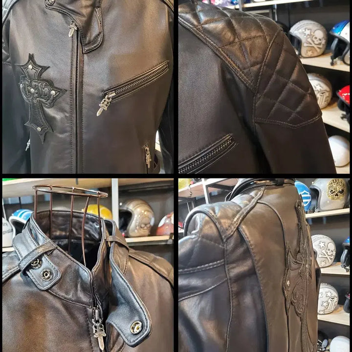 [BUNJANG] Leather Jacket / 십자가  양가죽  레더자켓