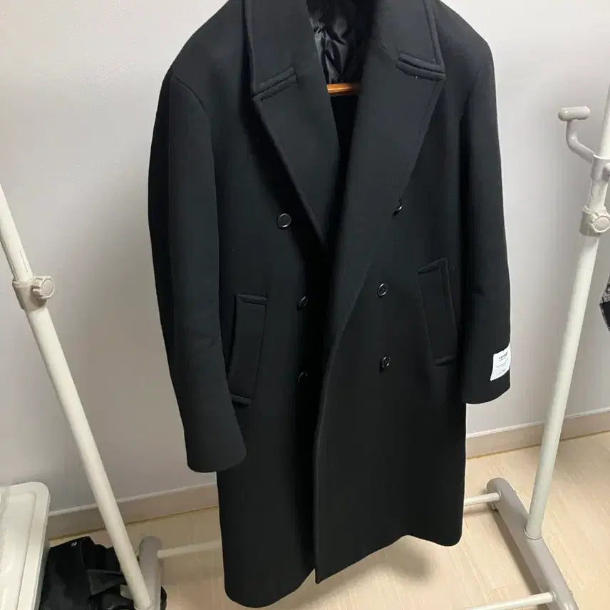 [BUNJANG] Kinloch Anderson Black Double Coat / 킨록 앤더슨 블랙 더블코트