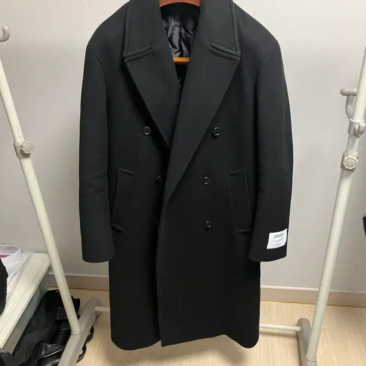 [BUNJANG] Kinloch Anderson Black Double Coat / 킨록 앤더슨 블랙 더블코트